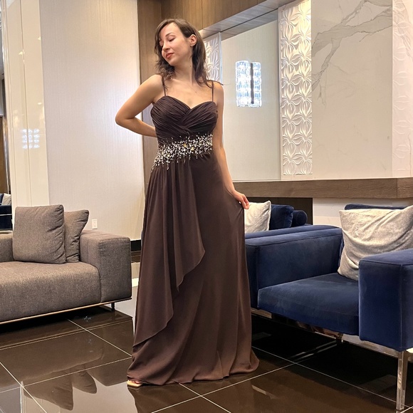 New Brown dress for prom, party, or other occasion NWT - Picture 1 of 6